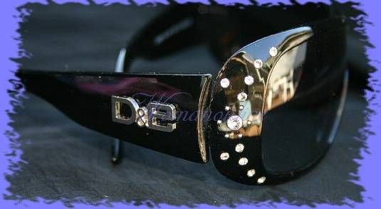 JT - "STUNNING" BLACK Diamante Detailed FASHION Sunglasses