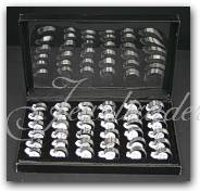 JT - *BUSINESS OPPORTUNITY ** 36 Mens Stainless Steel Ring various cuts & Sizes and display case