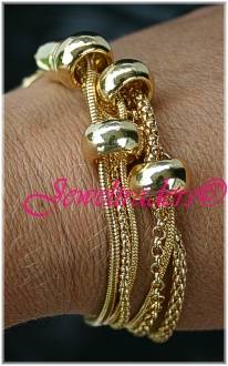 JT - Large 9ct Gold Plated fashion Bracelet