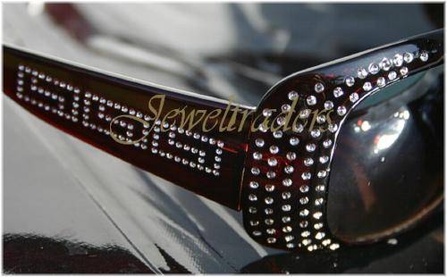 JT - "STUNNING" BROWN Diamante Detailed FASHION Sunglasses