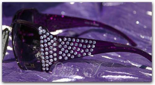 "STUNNING" Purple Diamante FASHION Sunglasses