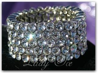 "FREE SHIPPING" Stunning 5 Tier Crystal Bracelet