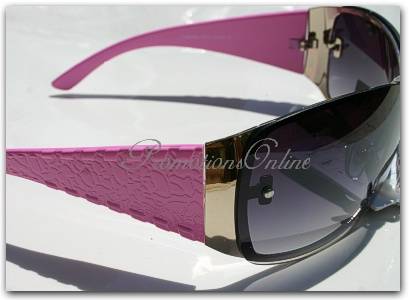 "FREE SHIPPING" Pink, Black & Gold broad FASHION Sunglasses