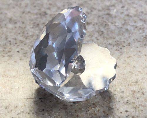 Swarovski Crystal Oyster With Crystal Pearl Clam Shell #