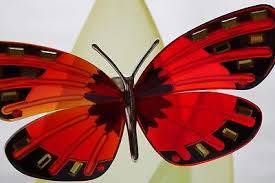 SWAROVSKI PARADISE ADENA LIGHT SIAM RED BUTTERFLY Boxed #