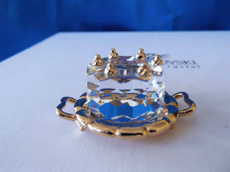 SWAROVSKI CRYSTAL MEMORIES MOMENTS Birthday Cake GOLD PLATED *
