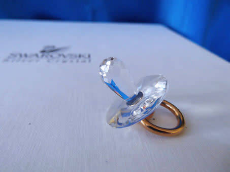 Swarovski Crystal Memories Moments Pacifer Dummy Gold Plated