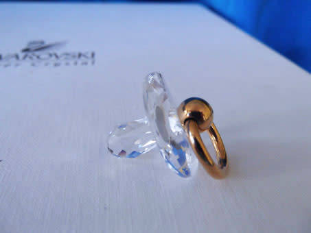 Swarovski Crystal Memories Moments Pacifer Dummy Gold Plated