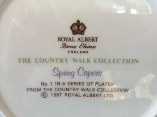 Royal Albert Bone China  The Country Walk Collections Plate  Rabbits Spring Capers *