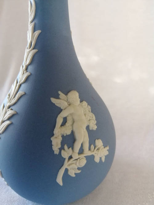 Wedgwood Jasper Blue Bud Vase  #