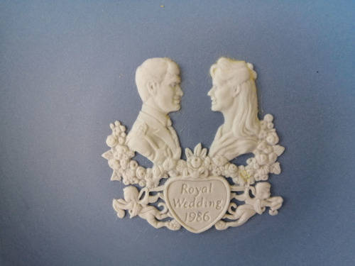 Vintage Wedgwood Jasper Blue Sweet Dish Royal Wedding 1986  #
