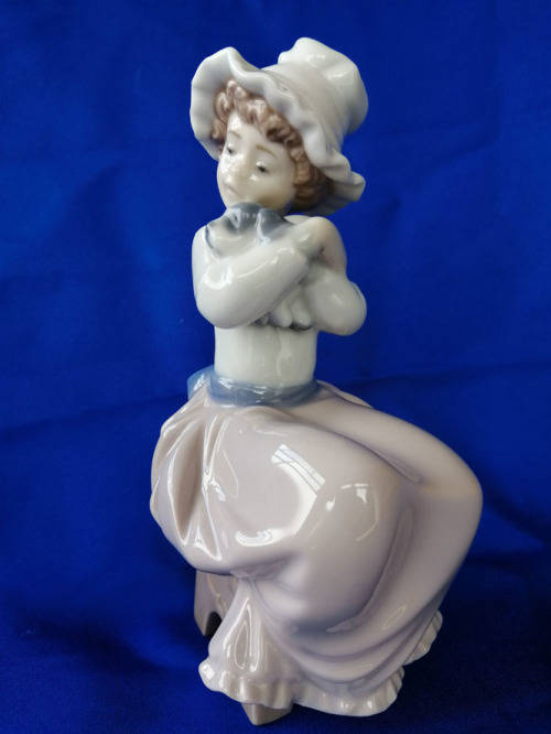 Nao by Lladro Girl Holding Puppy #