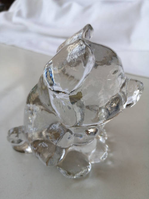 Goebel Clear Glass Charlotten Hutte Pig Satin Finish