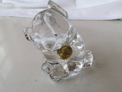 Goebel Clear Glass Charlotten Hutte Pig Satin Finish