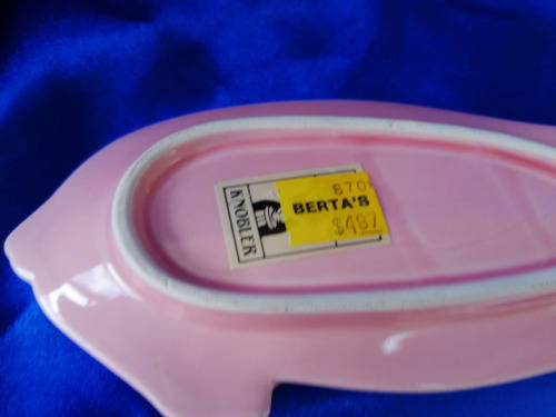 Vintage Ceramic Pink Pig Spoon Rest