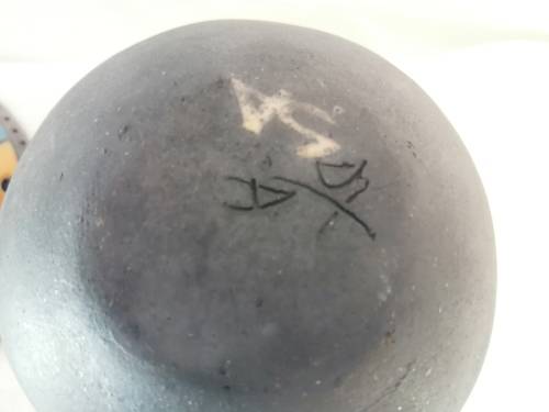 Large Round Lidded Raku Trinket Box
