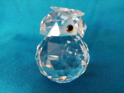 Stunning Cut Glass Crystal  Large Owl