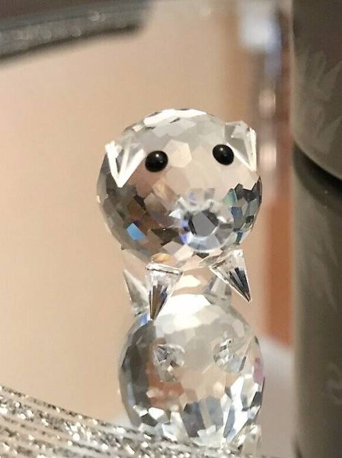 SWAROVSKI SILVER CRYSTAL ANIMAL MINI PIG  *