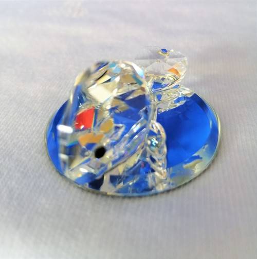 Stunning Crystal Glass Whale on Mirror