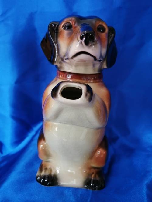 Germany ERPHILA Dachshund Sausage Dog Ceramic Teapot, vintage, #
