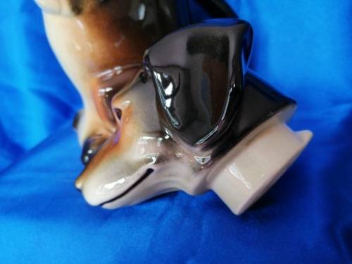 Germany ERPHILA Dachshund Sausage Dog Ceramic Teapot, vintage, #