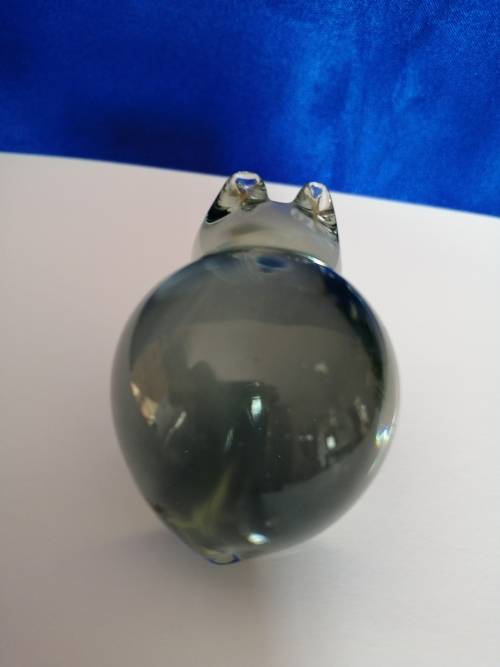 Ngwenya Recycled Glass Swaziland Handmade Hippo Figurine - Paperweight