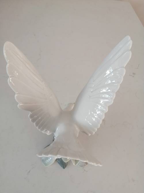 Large Lladro Gloss Bird Figurine Turtle Dove 4550 Handmade In Spain 1969-1998