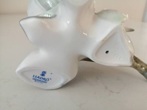 Large Lladro Gloss Bird Figurine Turtle Dove 4550 Handmade In Spain 1969-1998
