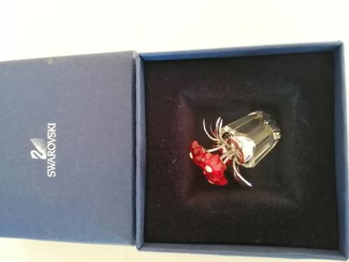 SWAROVSKI Crystal Memories PRIMULA RHODIUM RED Retired #