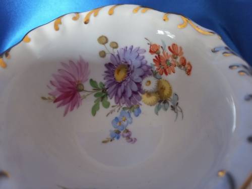 Antique Meissen Tea Cup Saucer Plate Carl Teichert Circa 1882-1929