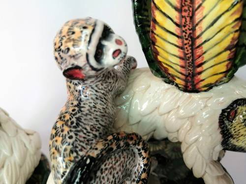 Ardmore Stunning Pair of Pangolin and Monkey Candle Holders Superb Detail