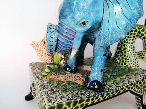 Ardmore Stunning Elephant Candle Holder Superb Detail (a) #