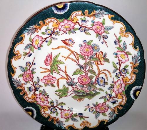 ANTIQUE French Porcelain Trio Sarreguemines, Large Porcelain Breakfast no.215