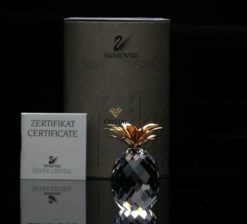 Swarovski Crystal Small Gold Pineapple 012726 Retired #