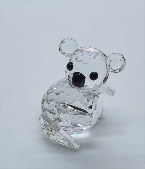 Swarovski Silver Crystal Large Left Facing Koala Bear Boxed #