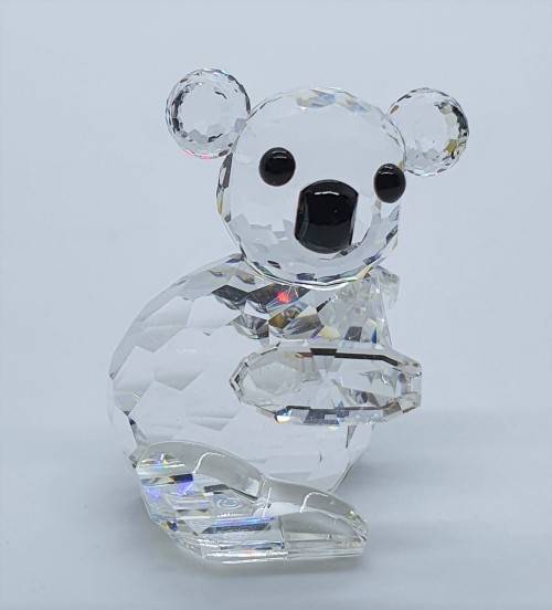 Swarovski Silver Crystal Large Left Facing Koala Bear Boxed #