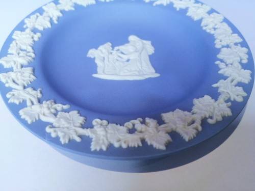 WEDGWOOD BLUE JASPER ROUND TRAY  #