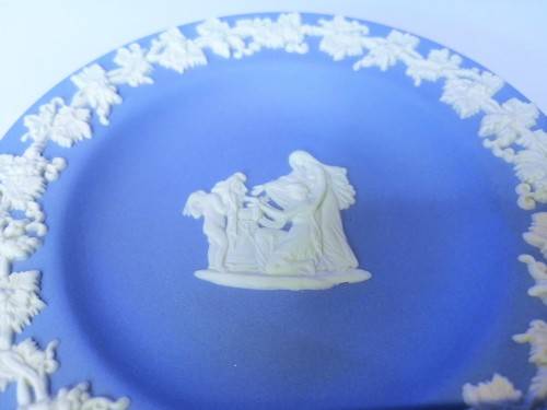 WEDGWOOD BLUE JASPER ROUND TRAY  #