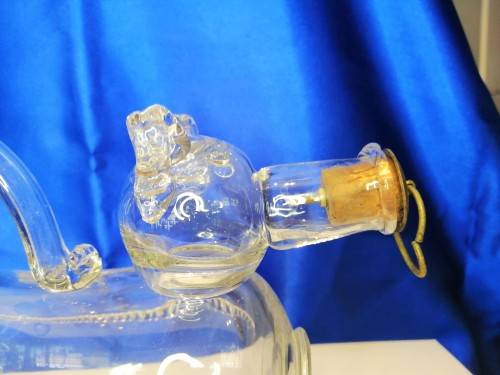 19th Century Glass `Gin Pig` c1890 #