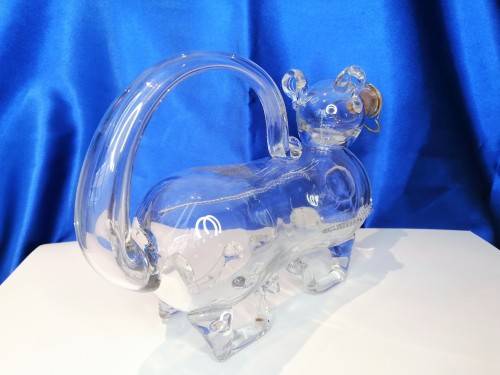 19th Century Glass `Gin Pig` c1890 #