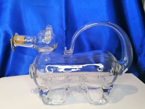 19th Century Glass `Gin Pig` c1890 #