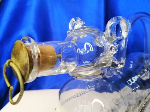 19th Century Glass `Gin Pig` c1890 #