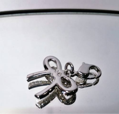 Genuine Swarovski Charm Bracelet Clip On Charm - Bow.   #