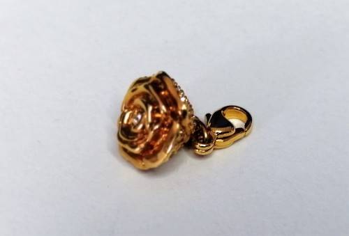 Genuine Swarovski Charm Bracelet Clip On Charm -  Crystal Rose.   #
