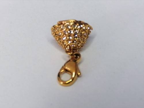 Genuine Swarovski Charm Bracelet Clip On Charm -  Crystal Rose.   #