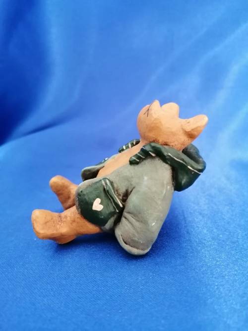 Peter Fagan Colourbox Sitting Bear in Duffel Coat Scotland #