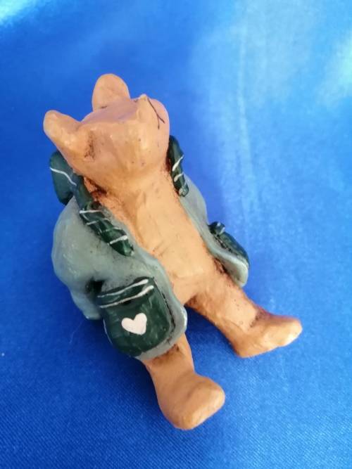 Peter Fagan Colourbox Sitting Bear in Duffel Coat Scotland #