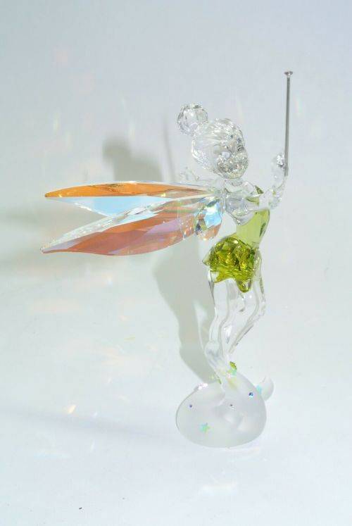 Swarovski Disney Fairy Tinker Bell Green Dress Blue Wings Peter Pan