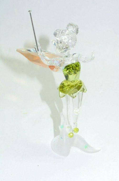 Swarovski Disney Fairy Tinker Bell Green Dress Blue Wings Peter Pan