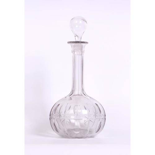 VICTORIAN CUT-GLASS DECANTER AND STOPPER